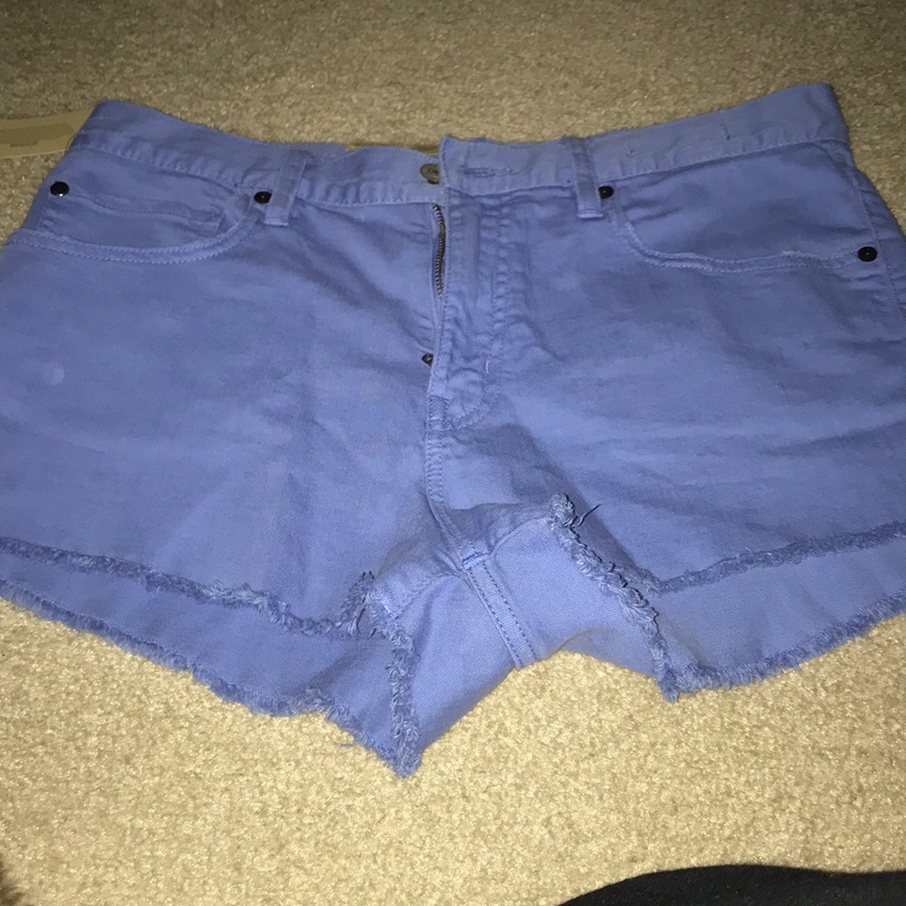 High waisted denim shorts